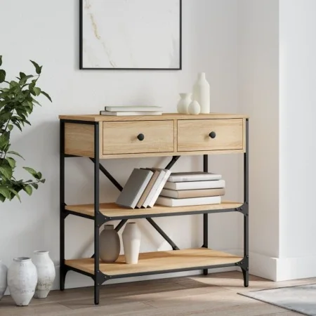 Mesa consola madera de ingeniería roble Sonoma 75x34,5x75 cm by , Side tables - Ref: Foro24-833409, Price: 103,61 €, Discount: %