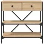 Mesa consola madera de ingeniería roble Sonoma 75x34,5x75 cm by , Side tables - Ref: Foro24-833409, Price: 103,61 €, Discount: %