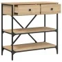 Mesa consola madera de ingeniería roble Sonoma 75x34,5x75 cm by , Side tables - Ref: Foro24-833409, Price: 103,61 €, Discount: %