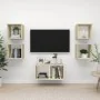 Muebles de salón 5 pzas madera ingeniería blanco y roble Sonoma by , TV Furniture - Ref: Foro24-3079606, Price: 130,08 €, Dis...