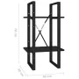Estantería de 2 niveles madera contrachapada negro 40x30x70 cm by , Bookcases and shelves - Ref: Foro24-806408, Price: 38,93 ...