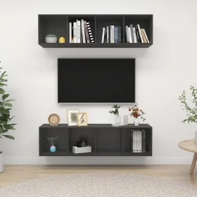 Muebles de salón de pared 2 uds madera ingeniería gris de , Muebles TV - Ref: Foro24-3079783, Precio: 113,63 €, Descuento: %