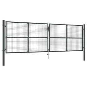 Puerta de malla de jardín acero galvanizado gris 400x175 cm by , garden gates - Ref: Foro24-145778, Price: 433,43 €, Discount: %