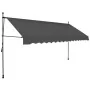 Toldo manual retráctil con LED gris antracita 400 cm | Foro24.es | Tu tienda online para hogar, jardín y más Foro24.es