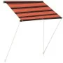 Toldo retráctil naranja y marrón 150x150 cm de , Toldos - Ref: Foro24-145894, Precio: 39,62 €, Descuento: %