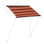 Toldo retráctil naranja y marrón 150x150 cm de , Toldos - Ref: Foro24-145894, Precio: 39,62 €, Descuento: %