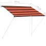 Toldo retráctil naranja y marrón 150x150 cm de , Toldos - Ref: Foro24-145894, Precio: 39,62 €, Descuento: %