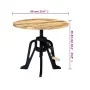 Mesa auxiliar madera de mango y hierro fundido 60x(46-63) cm by , Side tables - Ref: Foro24-247915, Price: 136,74 €, Discount: %