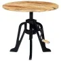 Mesa auxiliar madera de mango y hierro fundido 60x(46-63) cm by , Side tables - Ref: Foro24-247915, Price: 136,74 €, Discount: %