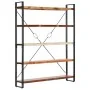 Estantería de 5 niveles madera maciza reciclada 140x30x180 cm | Foro24.es | Tu tienda online para hogar, jardín y más Foro24.es