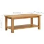 Mesa de centro de madera maciza de roble 90x45x40cm by , Coffee table - Ref: Foro24-289194, Price: 165,90 €, Discount: %
