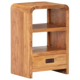 Mesita de noche madera maciza acacia acabado miel 40x30x60 cm by , Nightstands - Ref: Foro24-289633, Price: 183,53 €, Discoun...