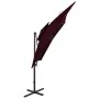 Sombrilla jardín voladiza cubierta doble rojo burdeos 250x250cm de , Sombrillas - Ref: Foro24-312358, Precio: 257,96 €, Descu...
