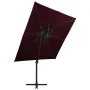 Sombrilla jardín voladiza cubierta doble rojo burdeos 250x250cm de , Sombrillas - Ref: Foro24-312358, Precio: 257,96 €, Descu...