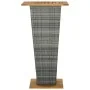 Mesa alta ratán sintético y madera de acacia gris 60x60x110 cm | Foro24.es | Tu tienda online para hogar, jardín y más Foro24.es