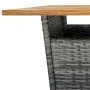 Mesa alta ratán sintético y madera de acacia gris 60x60x110 cm | Foro24.es | Tu tienda online para hogar, jardín y más Foro24.es