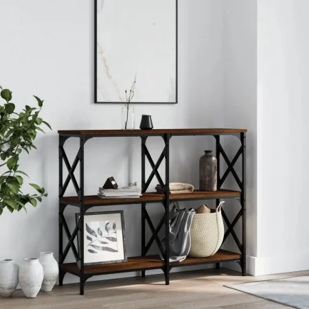 Mesa consola madera de ingeniería marrón roble 100x28x80,5 cm | Foro24.es | Tu tienda online para hogar, jardín y más Foro24.es