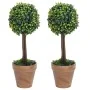 Plantas de boj artificial 2 uds forma bola maceta verde 56 cm by , artificial flora - Ref: Foro24-336517, Price: 67,01 €, Dis...