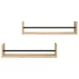 Estantes de pared con barras 2 uds roble Sonoma 60x16x14 cm by , Shelves and shelves - Ref: Foro24-835435, Price: 25,91 €, Di...