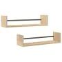 Estantes de pared con barras 2 uds roble Sonoma 60x16x14 cm by , Shelves and shelves - Ref: Foro24-835435, Price: 25,91 €, Di...