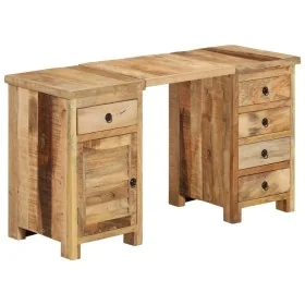 Escritorio con pedestal madera maciza de mango 140x50x77 cm by , Desks - Ref: Foro24-338209, Price: 485,29 €, Discount: %