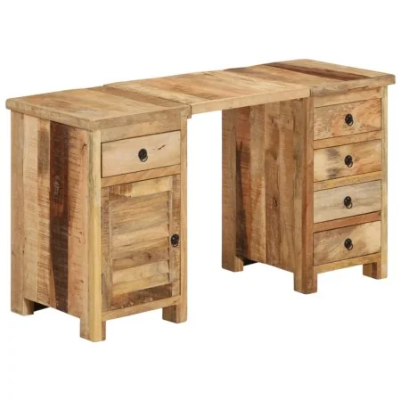 Escritorio con pedestal madera maciza de mango 140x50x77 cm von , Schreibtische - Ref: Foro24-338209, Preis: 485,29 €, Rabatt: %