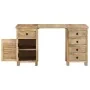 Escritorio con pedestal madera maciza de mango 140x50x77 cm von , Schreibtische - Ref: Foro24-338209, Preis: 485,29 €, Rabatt: %