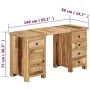 Escritorio con pedestal madera maciza de mango 140x50x77 cm von , Schreibtische - Ref: Foro24-338209, Preis: 485,29 €, Rabatt: %