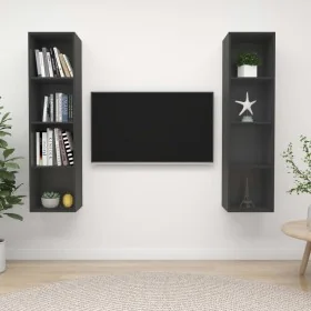 Muebles de salón de pared 2 piezas madera de ingeniería gris von , TV-Möbel - Ref: Foro24-3079864, Preis: 113,63 €, Rabatt: %