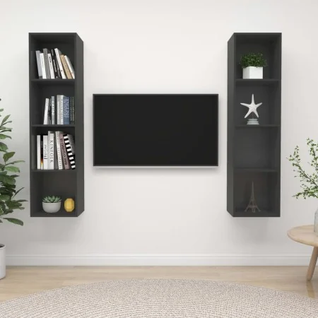 Muebles de salón de pared 2 piezas madera de ingeniería gris von , TV-Möbel - Ref: Foro24-3079864, Preis: 113,63 €, Rabatt: %