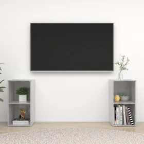 Muebles de salón de pared 2 pzs madera ingeniería gris hormigón by , TV Furniture - Ref: Foro24-3079902, Price: 74,46 €, Disc...