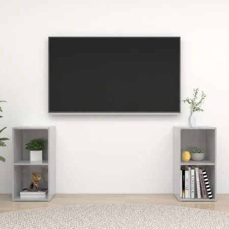 Muebles de salón de pared 2 pzs madera ingeniería gris hormigón von , TV-Möbel - Ref: Foro24-3079902, Preis: 74,46 €, Rabatt: %