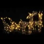 Reno y trineo de Navidad 160 LED ratán blanco cálido | Foro24.es | Tu tienda online para hogar, jardín y más Foro24.es