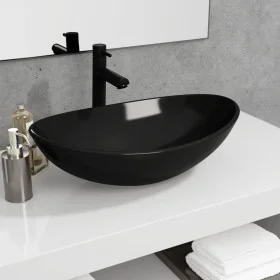 Lavabo de vidrio templado negro 54,5x35x15,5 cm by , Sinks - Ref: Foro24-345250, Price: 106,33 €, Discount: %