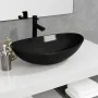 Lavabo de vidrio templado negro 54,5x35x15,5 cm de , Lavabos - Ref: Foro24-345250, Precio: 106,33 €, Descuento: %