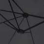 Sombrilla doble de jardín con luces LED negro 449x245 cm by , Umbrellas - Ref: Foro24-362959, Price: 200,28 €, Discount: %