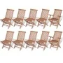 Set comedor de jardín 11 pzas con sillas plegables teca maciza de , Conjuntos de jardín - Ref: Foro24-43043, Precio: 898,13 €...