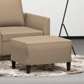 Reposapiés de cuero sintético color capuchino 60x50x41 cm by , Ottomans - Ref: Foro24-349292, Price: 51,72 €, Discount: -5%%