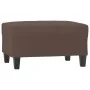 Reposapiés de cuero sintético marrón 70x55x41 cm by , Ottomans - Ref: Foro24-349357, Price: 57,98 €, Discount: %