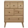 Cómoda de madera maciza de teca 56x30x80 cm by , Drawers - Ref: Foro24-340737, Price: 214,18 €, Discount: -5%%