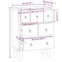 Cómoda de madera maciza de teca 56x30x80 cm by , Drawers - Ref: Foro24-340737, Price: 214,18 €, Discount: -5%%