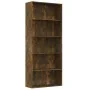 Estantería 5 baldas contrachapada roble ahumado 80x30x189 cm by , Bookcases and shelves - Ref: Foro24-815402, Price: 130,40 €...