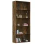 Estantería 5 baldas contrachapada roble ahumado 80x30x189 cm by , Bookcases and shelves - Ref: Foro24-815402, Price: 130,40 €...