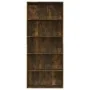 Estantería 5 baldas contrachapada roble ahumado 80x30x189 cm by , Bookcases and shelves - Ref: Foro24-815402, Price: 130,40 €...