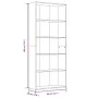 Estantería 5 baldas contrachapada roble ahumado 80x30x189 cm by , Bookcases and shelves - Ref: Foro24-815402, Price: 130,40 €...