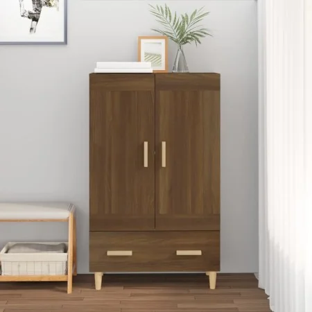 Aparador alto de madera contrachapada marrón roble 70x31x115 cm | Foro24.es | Tu tienda online para hogar, jardín y más Foro24.es