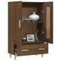 Aparador alto de madera contrachapada marrón roble 70x31x115 cm | Foro24.es | Tu tienda online para hogar, jardín y más Foro24.es