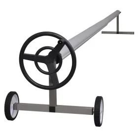Enrollador para la cubierta de piscina con base