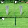 Valla metálica con estacas postes acero galvanizado 1,25x15 m | Foro24.es | Tu tienda online para hogar, jardín y más Foro24.es