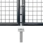 Puerta de malla de jardín acero galvanizado 400x175 cm gris de , Puertas de jardín - Ref: Foro24-143378, Precio: 675,16 €, De...